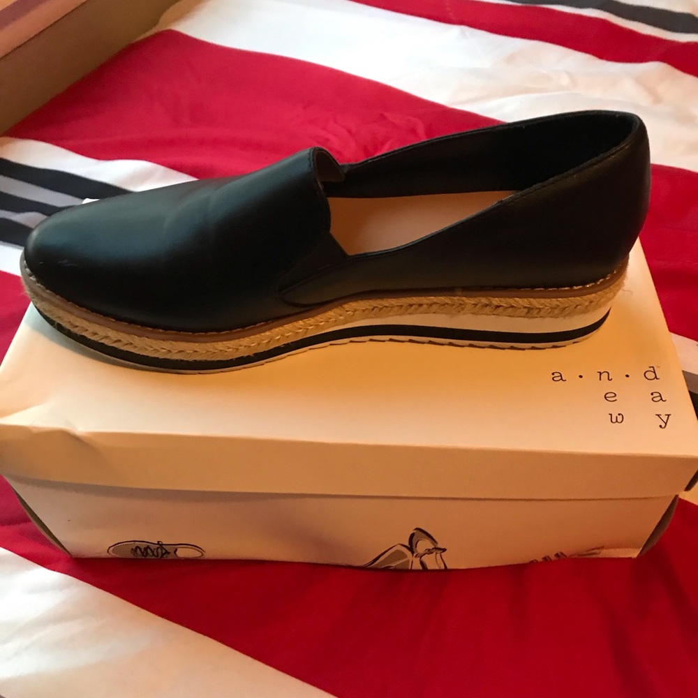 Black flat loafer